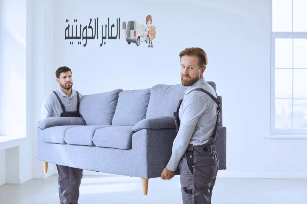 عميل راضٍ بعد استلام أثاثه في حالة ممتازة من شركة العابر الكويتية لخدمات نقل العفش بالكويت.